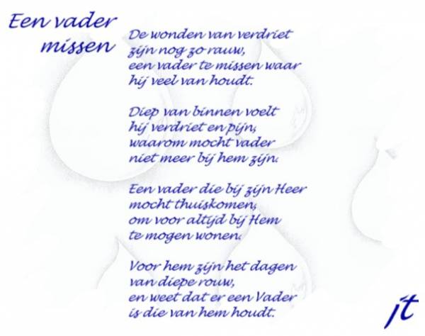 Ongekend 1001 Gedichten & Gedichtjes - Gedicht 'Een vader missen' door IC-27