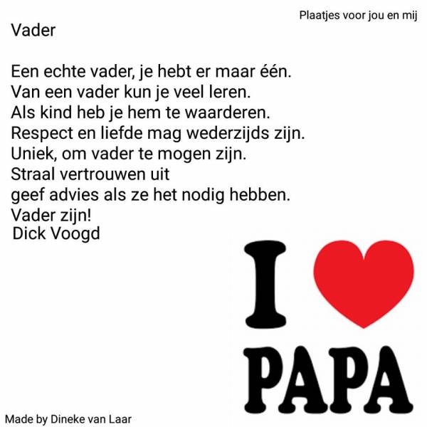 1001 Gedichten Gedichtjes Gedicht Vader Door Djdick