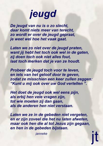 Verbazingwekkend 1001 Gedichten & Gedichtjes - Gedicht 'jeugd' door Janneke Troost TG-65